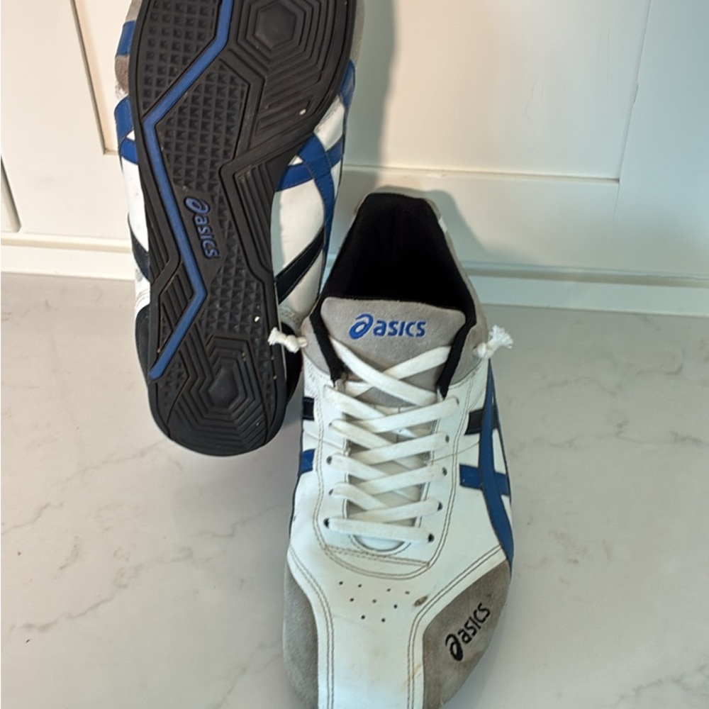 Asics White and Blue Athletic Shoes